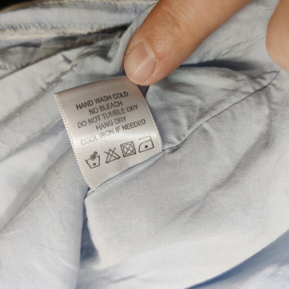 L'Academie Revolve Hawes Blue Cotton Chambray Button Front Mini Dress Medium - Picture 11 of 16